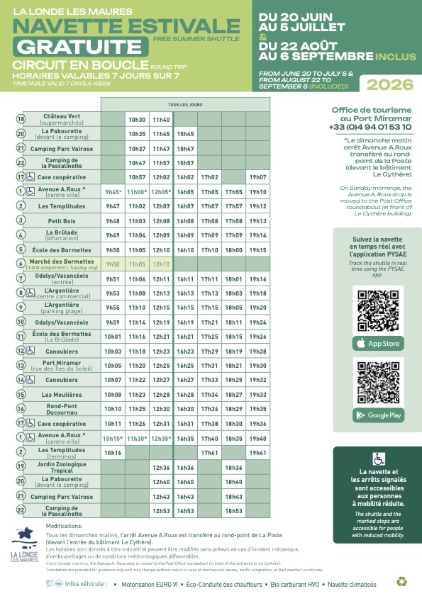 Horaires Navette Estivale HD 1