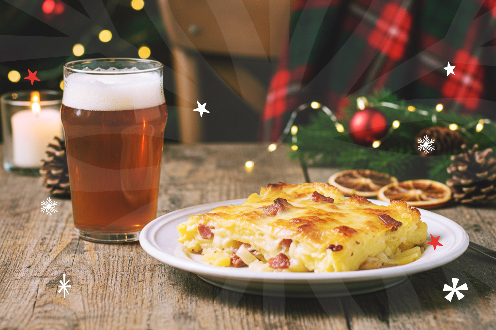 Apéro tartiflette et bière de Noël