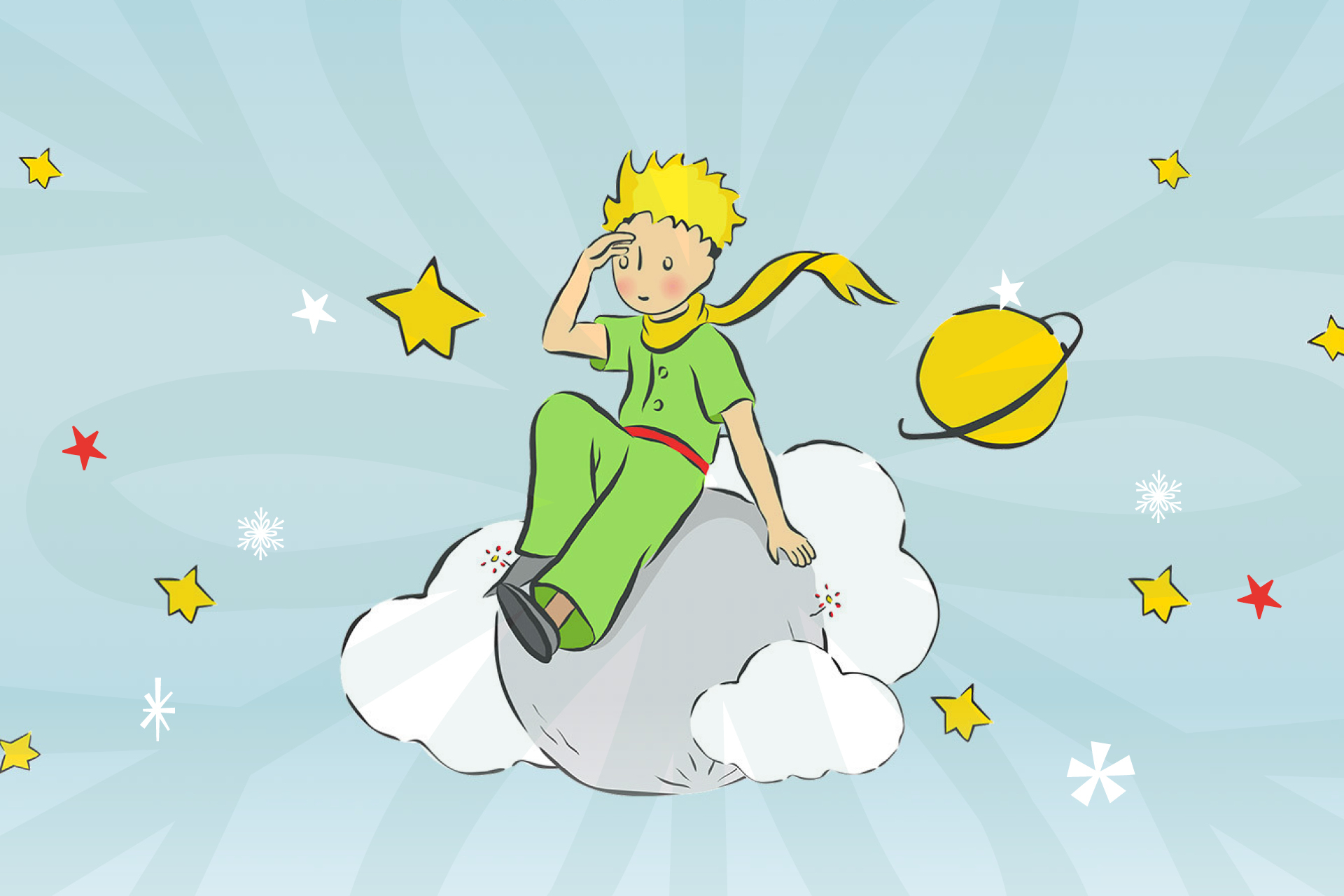 Conte "Le Petit Prince" en dessin sur sable