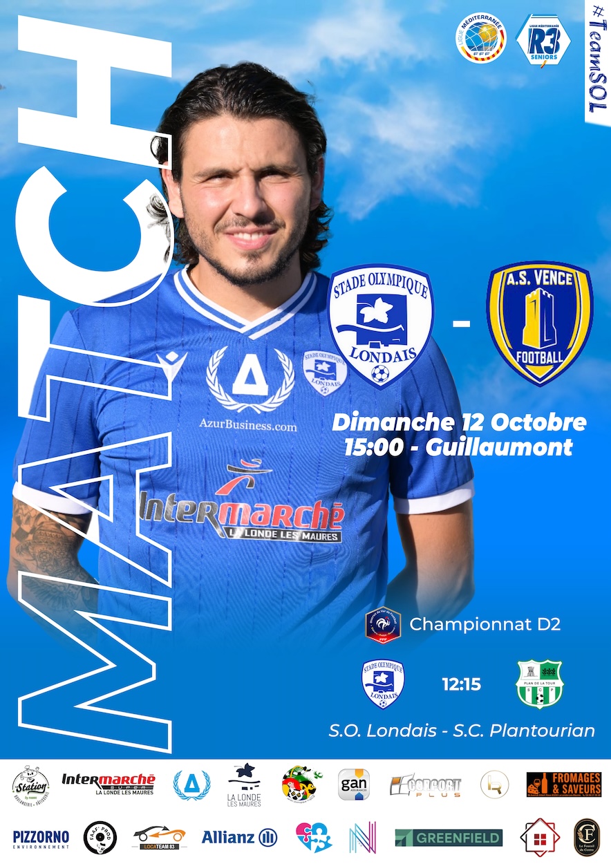 Affiche match Vence